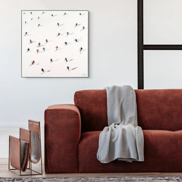 Downhill Framed Canvas by Robert Lachapelle